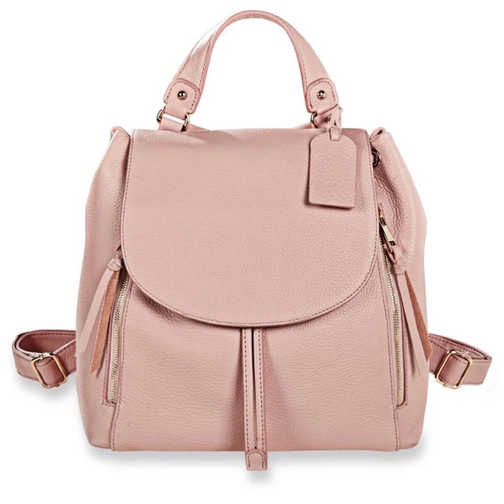 Levenger Blush Leather Backpack